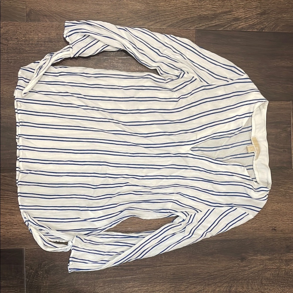 Michael Kors Striped Long Sleeve Top
